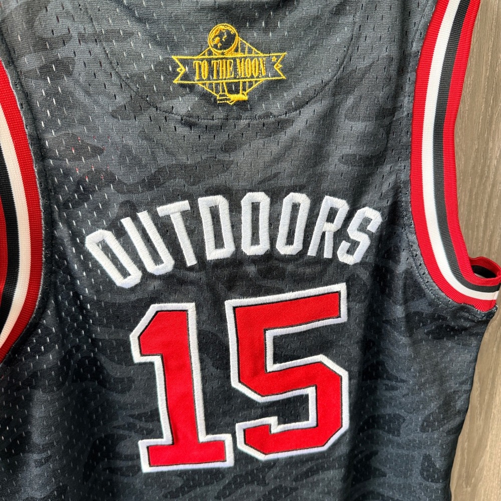 Burlebo Basketball Jersey Boy 8 Black Camo Outdoors 15 Sporty Streetwear - Picture 7 of 8